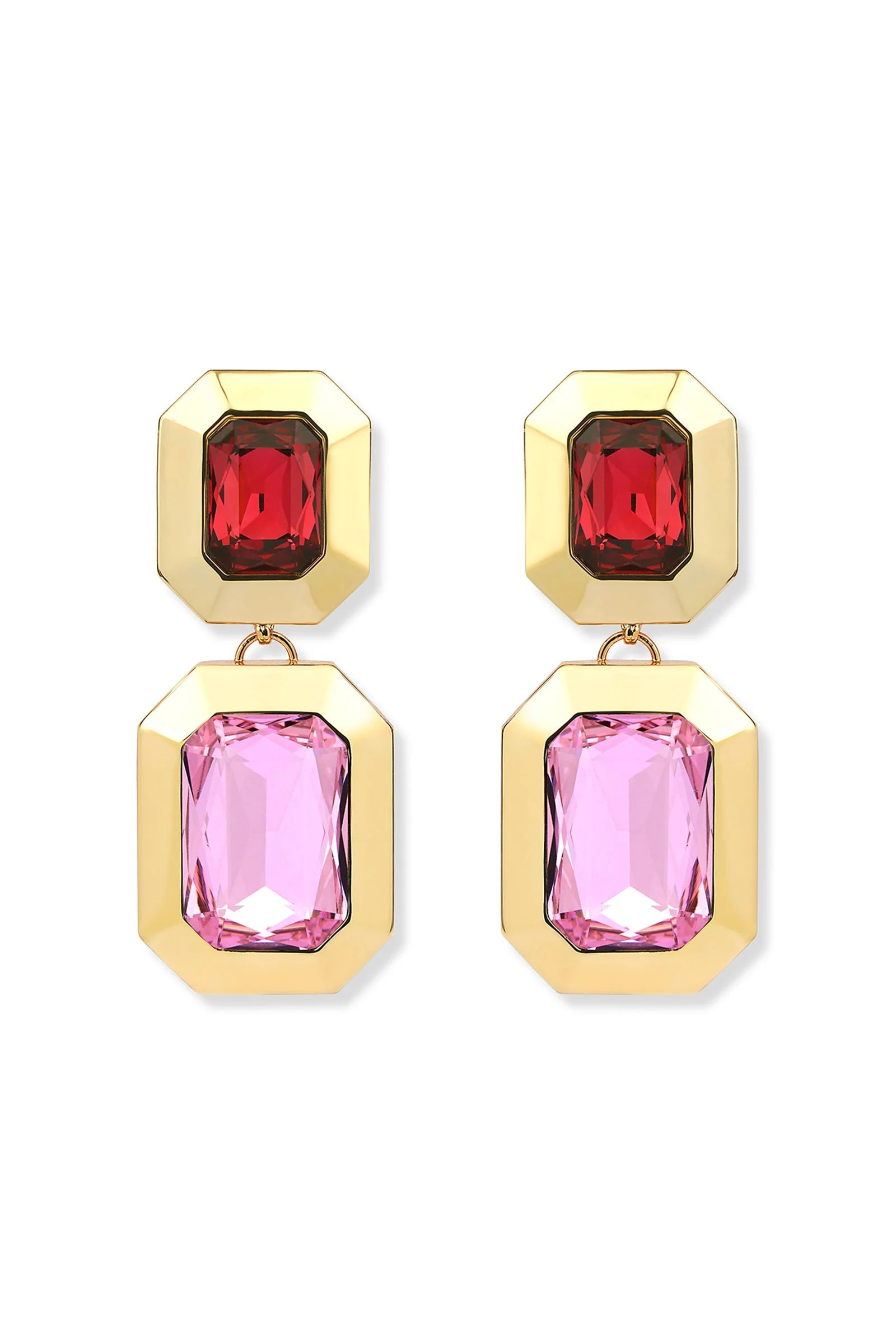 Paris at Night Fuchsia Pink Crystal Earrings - zinazzurra