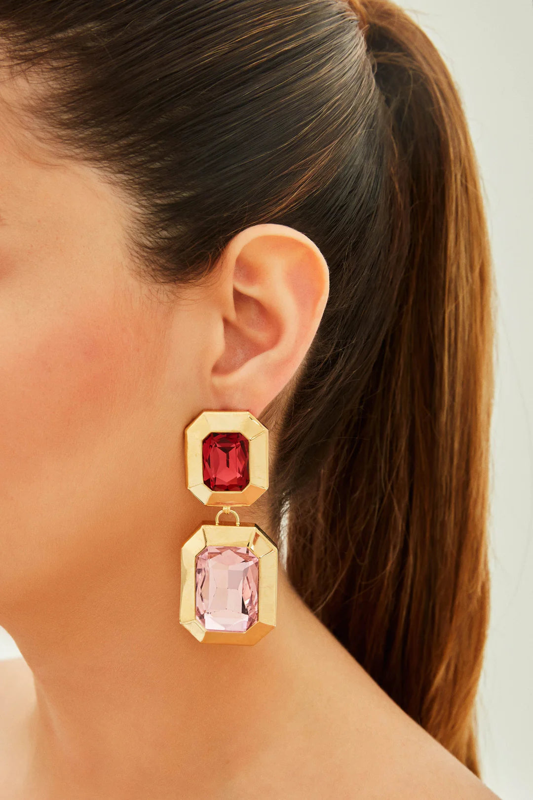 Paris at Night Fuchsia Pink Crystal Earrings - zinazzurra