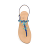 SCOPOLO - Jeweled Leather Blue Sandal - zinazzurra