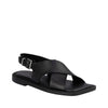 CECILIA - Leather Black Sandals - zinazzurra