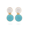 SIMONE in white Howlite and Turquoise - zinazzurra