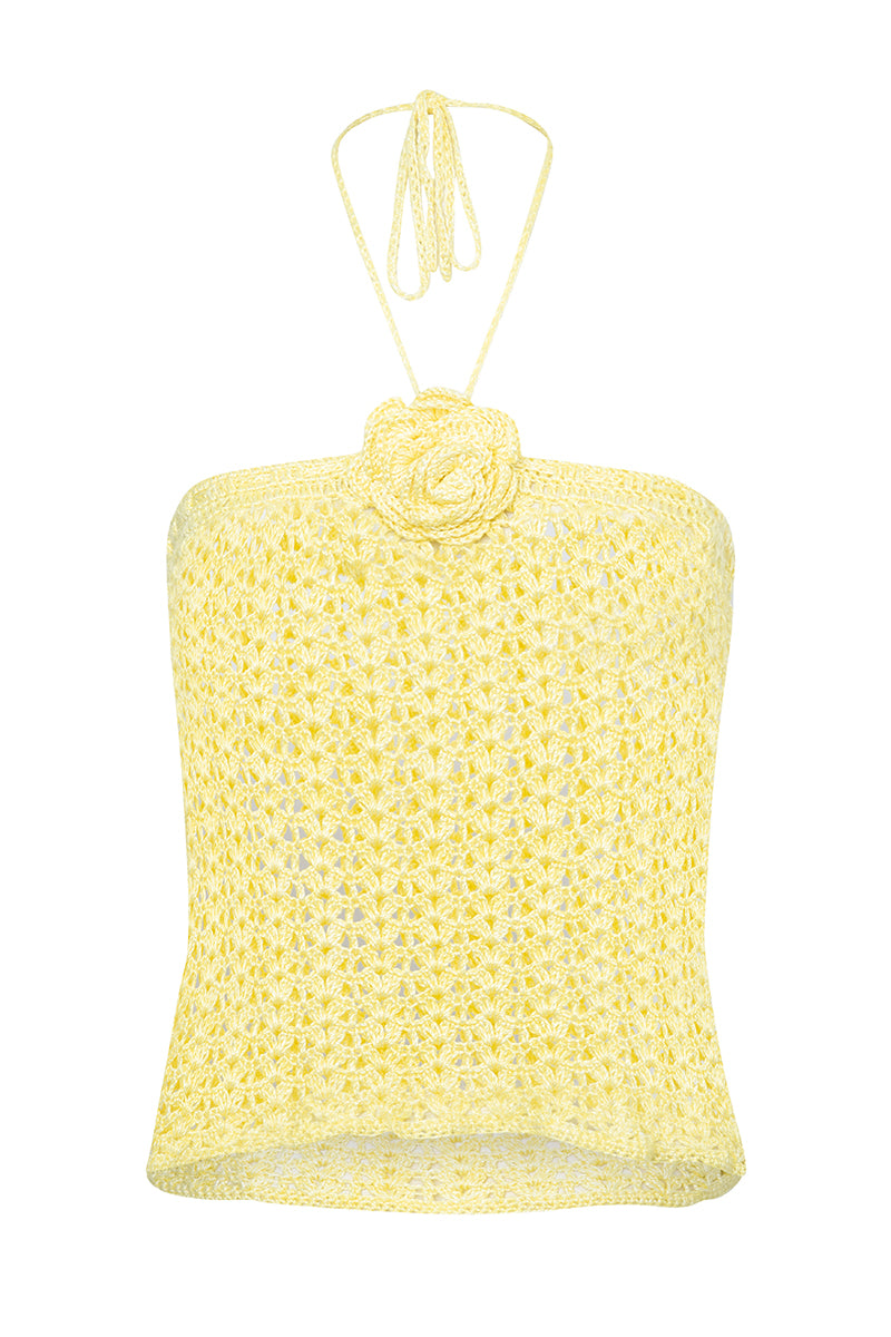 HEART CROCHET TOP - zinazzurra