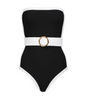 WHITNEY SWIMSUIT BLACK / WHITE - zinazzurra